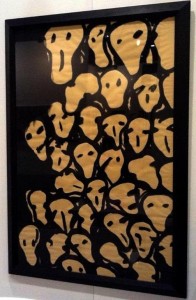 Jannis Kounellis.omaggio a Munch.senza titolo.1980.tecnica mista su carta.cm 100x150