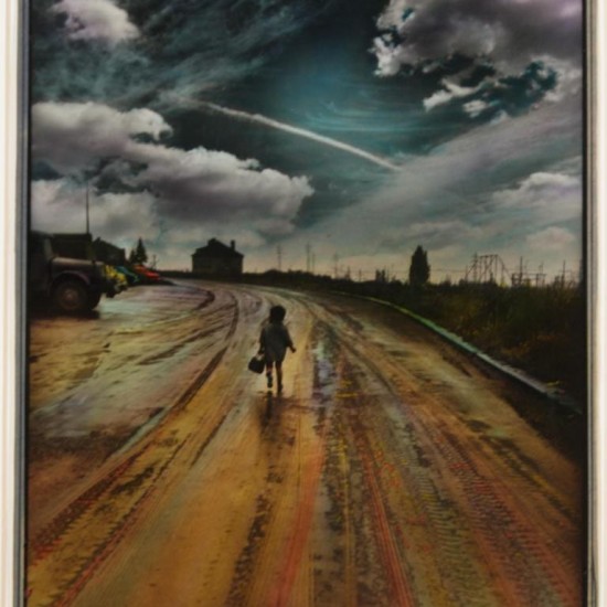 ON THE ROAD. 1997. cm 30x24. foto dipinta - picture painted