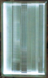 Cronotopo. 2006. scultura in vetro e metallo. cm 120 x 80 x 20
