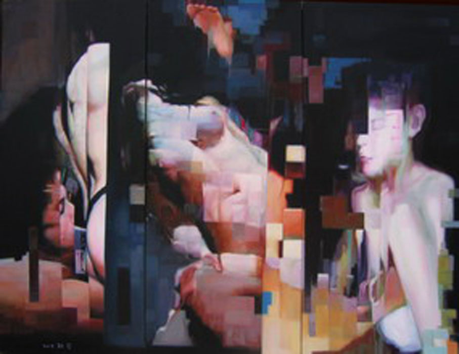 4 stop series. 2009. cm 180 x 240. trittico - oilo su tela - oil on canvas